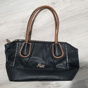 Black guess studded shoulder bag